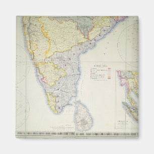 Íman Mapa de India do sul britânico, 1872