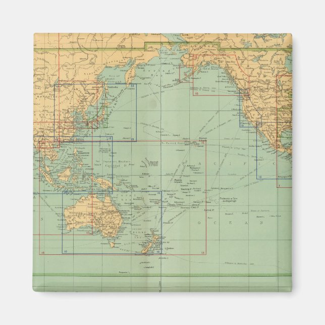 Íman Mapa de índice Novo Atlas Marinho Mercante (Frente)