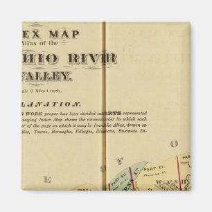 Íman Mapa de índice para Atlas do Alto rio Ohio