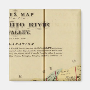 Íman Mapa de índice para Atlas do rio Upper Ohio