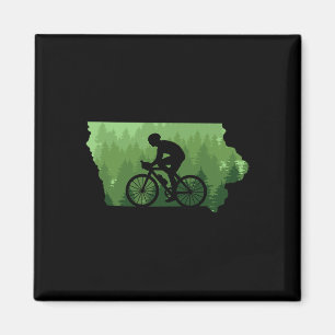 Íman Mapa De Iowa Piloto De Bicicleta De Montanha Mtb C