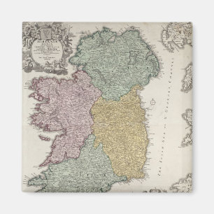 Íman Mapa de Ireland que mostra as províncias de Ulste