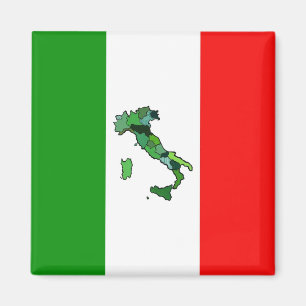 Íman Mapa de Italia e da bandeira italiana