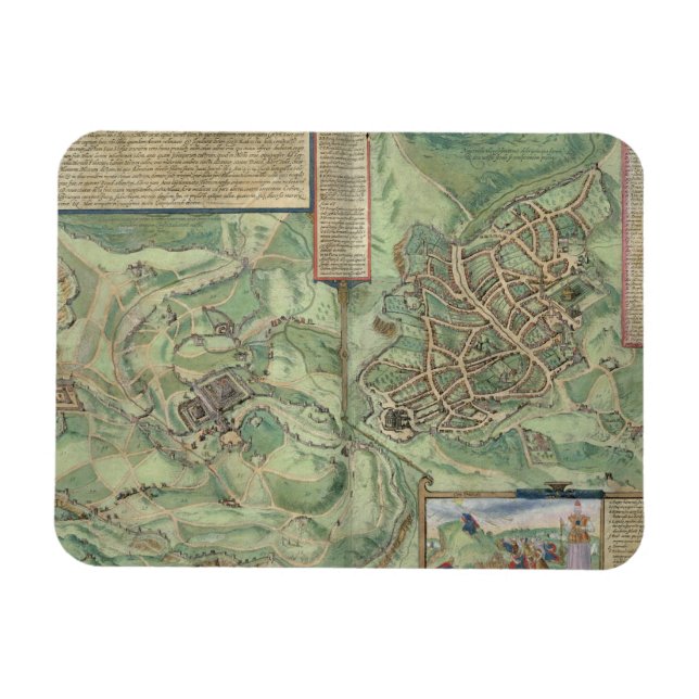 Íman Mapa de Jerusalém, de Civitates Orbis Terrarum (Horizontal)