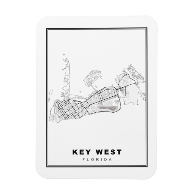 Íman Mapa de Key West (Vertical)