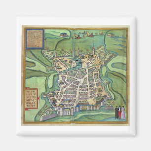 Íman Mapa de La Rochelle, 'de Civitates Orbis Terrarum