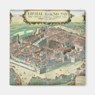 Íman Mapa de Leipzig, de "Civitates Orbis Terrarum"