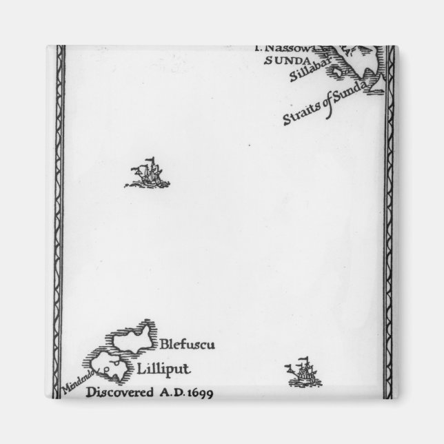 Íman Mapa de Lilliput e Blefuscu (Frente)