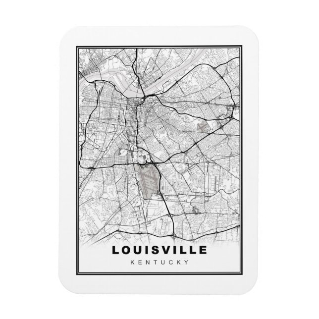 Íman Mapa de Louisville (Vertical)
