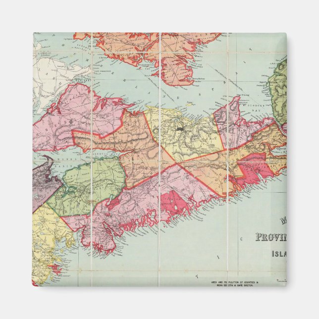 Íman Mapa de Mackinlay da Província da Nova Escócia (Frente)