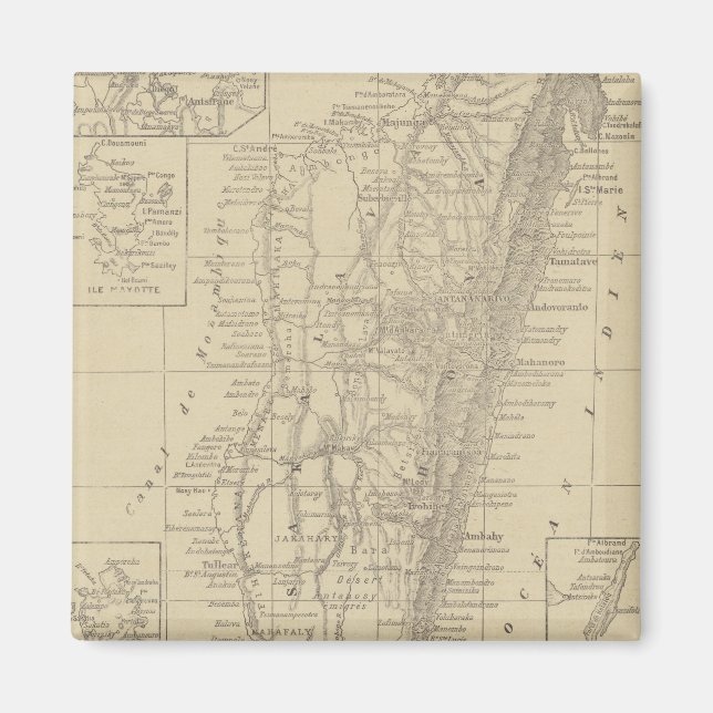 Íman Mapa de Madagáscar (Frente)