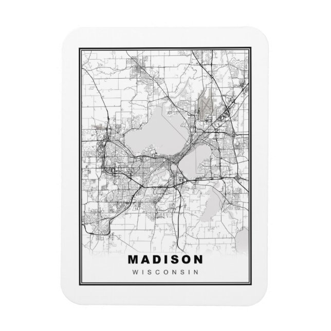 Íman Mapa de Madison (Vertical)