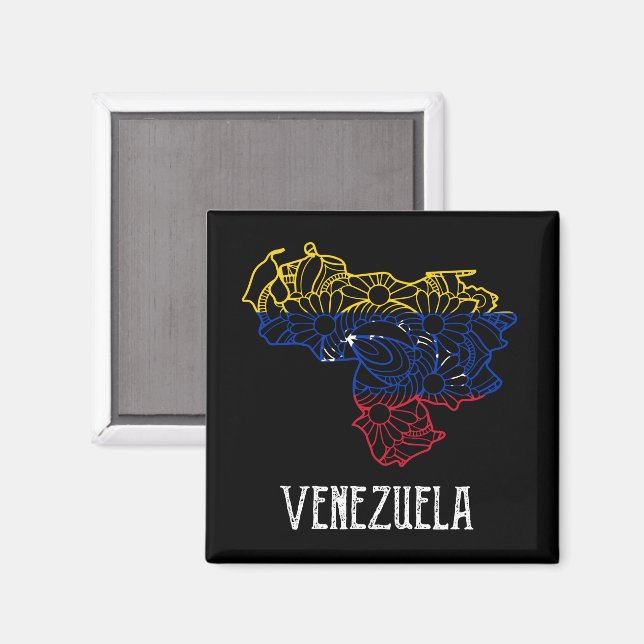 Íman Mapa de Mandala na Venezuela (Front/Back)