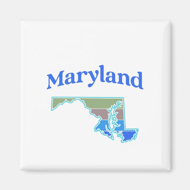 Íman Mapa de Maryland (Frente)