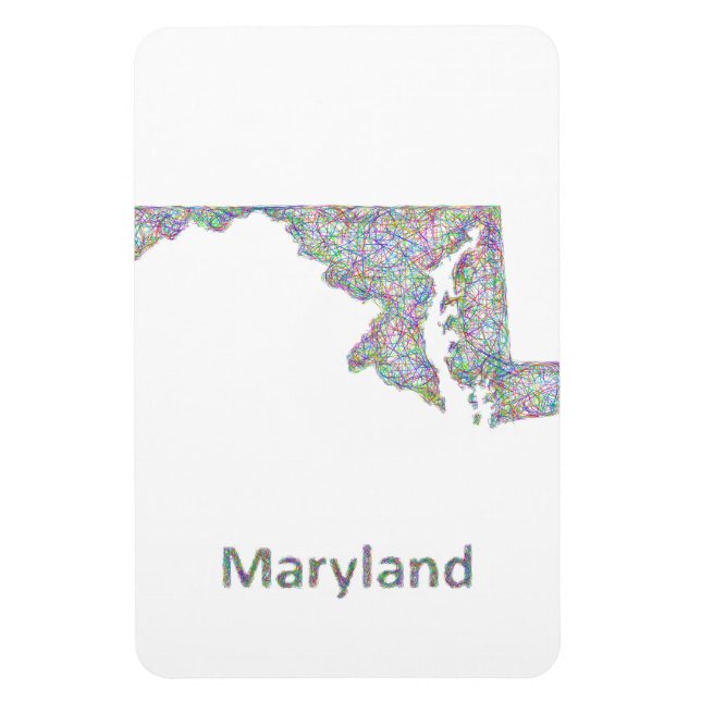 Íman mapa de Maryland (Vertical)
