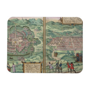 Íman Mapa de México e de Cuzco, 'de Civitates Orbis Te