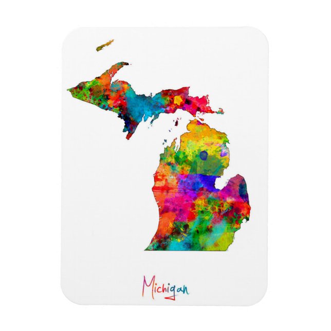 Íman Mapa de Michigan (Vertical)