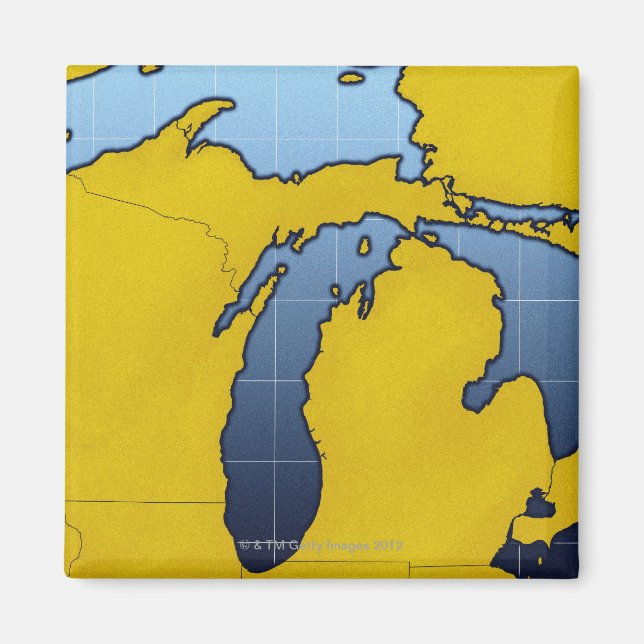 Íman Mapa de Michigan 2 (Frente)