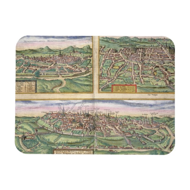 Íman Mapa de Montpellier, Tours e Poitiers, de 'Civ' (Horizontal)