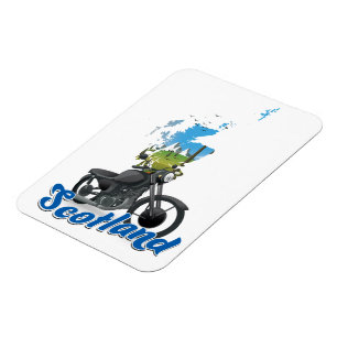 Íman Mapa de motocicleta da Escócia viajante posador