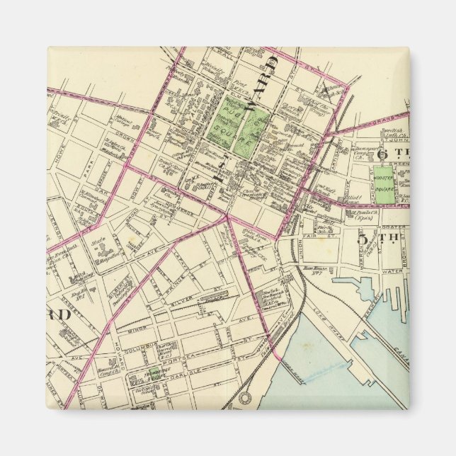 Íman Mapa de New Haven (Frente)