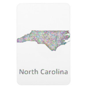 Íman Mapa de North Carolina