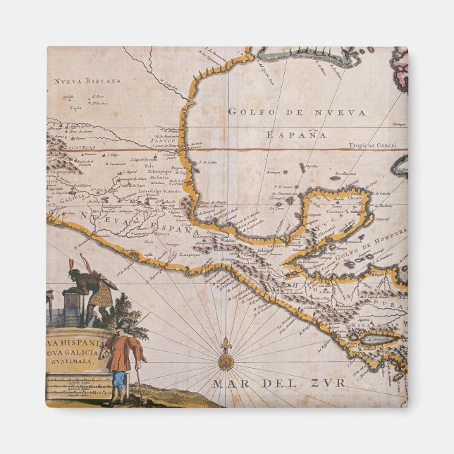 Íman Mapa de Nova Espanha |Nova Galiza e Guatemala, 162 (Frente)
