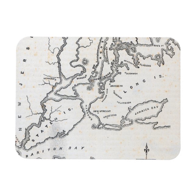 Íman Mapa de Nova Iorque e da vizinhança (Horizontal)