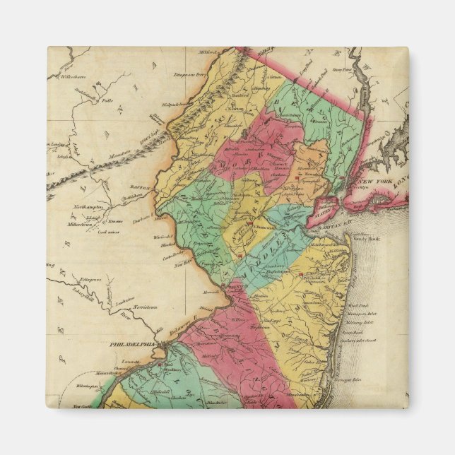 Íman Mapa De Nova Jersey (Frente)