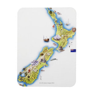 Íman Mapa de Nova Zelândia