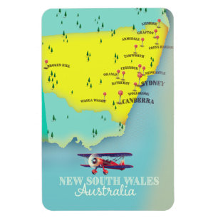 Íman Mapa de Novo Gales do Sul Austrália