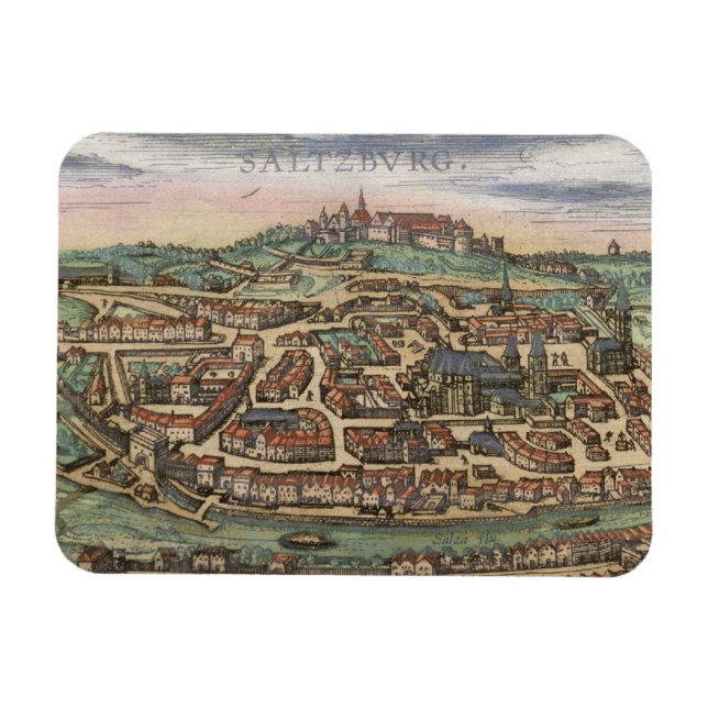 Íman Mapa de Nuremberga, Ulm e Saltzburg, de Civita (Horizontal)