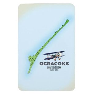 Íman Mapa de Ocracoke Carolina do Norte EUA