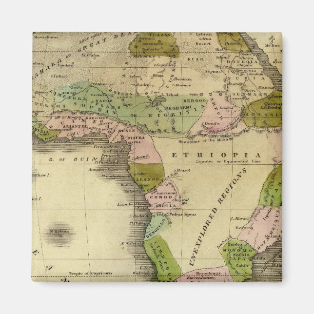 Íman Mapa de Olney da África (Frente)