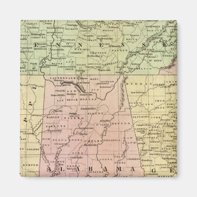 Íman Mapa de Olney para os Estados do Sul (Frente)