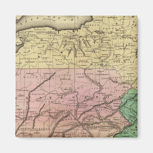 Íman Mapa de Olney para os Estados Unidos (Frente)