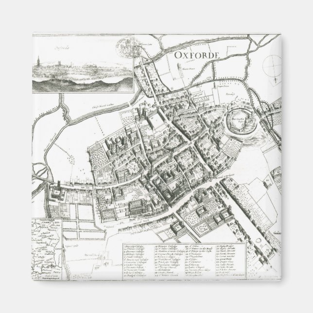 Íman Mapa de Oxford, 1643 (Frente)