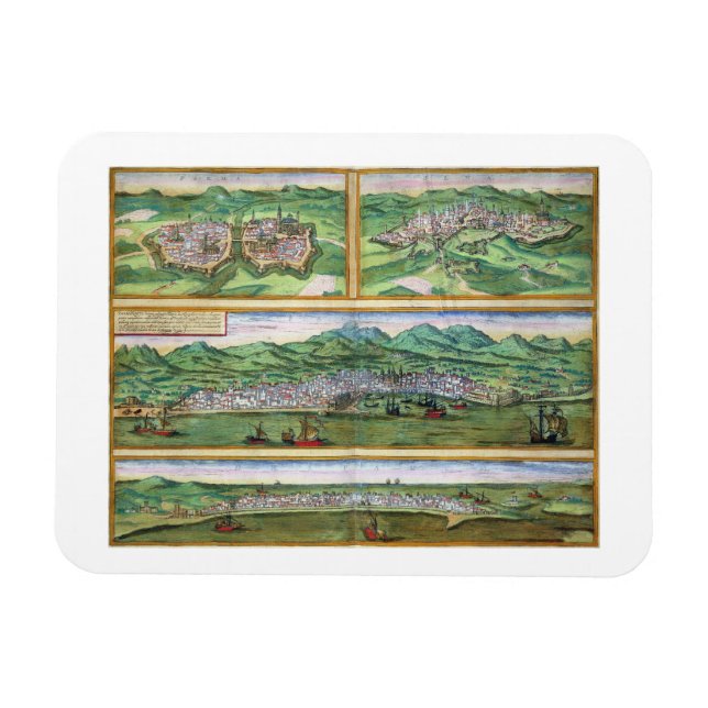 Íman Mapa de Parma, Siena, Palermo e Drepanum, de (Horizontal)