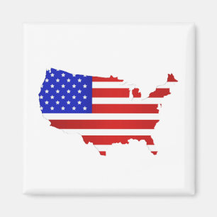 Íman Mapa de pavilhão americano dos Estados Unidos da