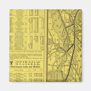 Íman Mapa de Pittsburgh e da ferrovia ocidental