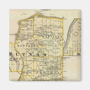 Íman Mapa de Putnam e da parte leste dos condados Marsh