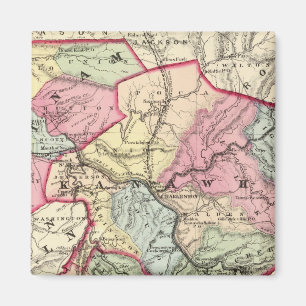 Íman Mapa de Putnam, Kanawha, Condados Boone