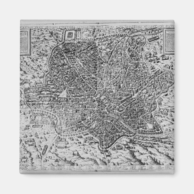 Íman Mapa de Roma, 1579 (Frente)