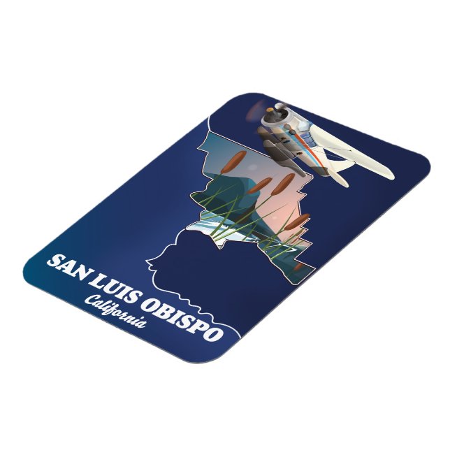 Íman Mapa de San luis obispo na Califórnia (Left Side)