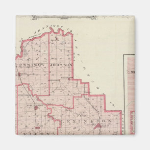 Íman Mapa de Scott County com Lexington, Scottsburg
