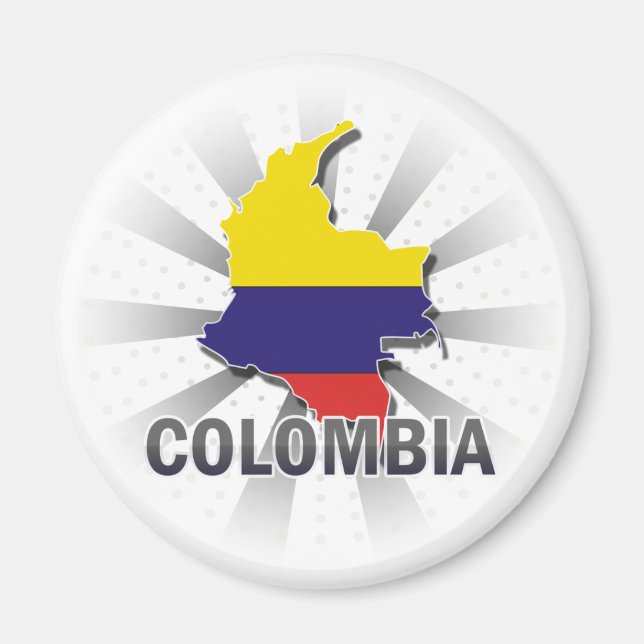 Íman Mapa de Sinalizador da Colômbia 2.0 (Frente)