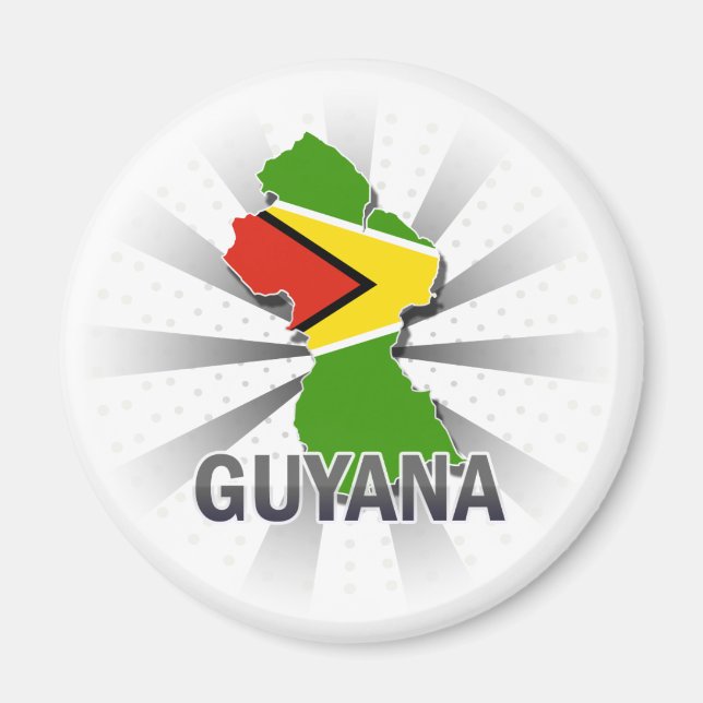 Íman Mapa de Sinalizador da Guiana 2.0 (Frente)