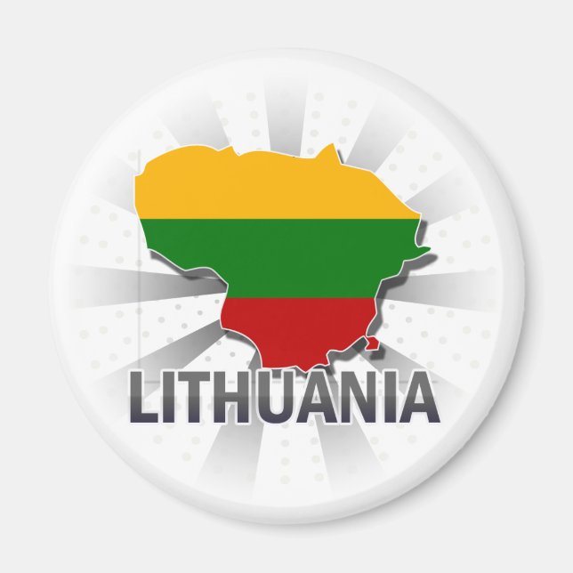 Íman Mapa de Sinalizador da Lituânia 2.0 (Frente)