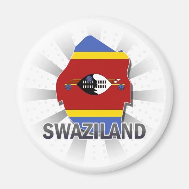 Íman Mapa de Sinalizador da Suazilândia 2.0 (Frente)