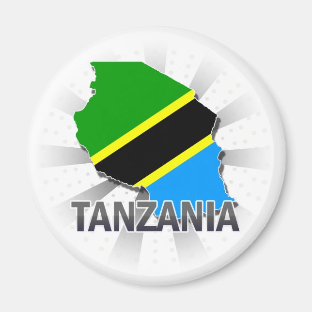 Íman Mapa de Sinalizador da Tanzânia 2.0 (Frente)